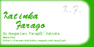 katinka farago business card