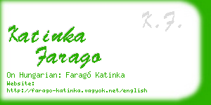 katinka farago business card
